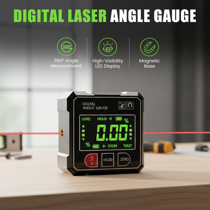 Jauge d'angle laser numérique avec base magnétique à 4 côtés