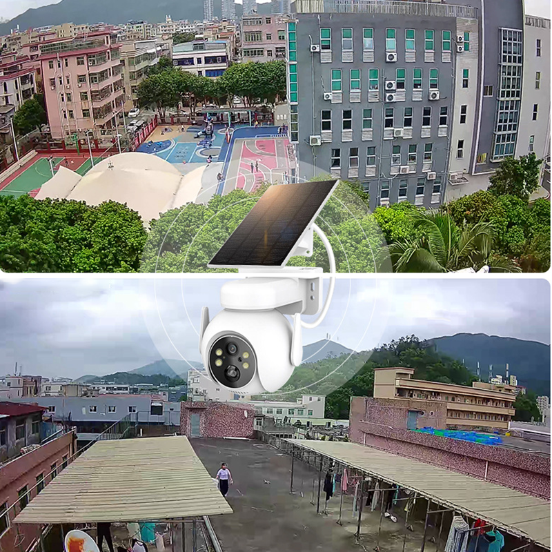 Caméra de sécurité solaire étanche à vision nocturne