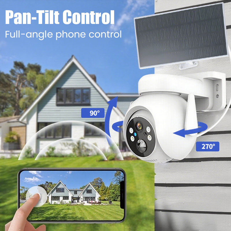 Caméra de sécurité solaire étanche à vision nocturne