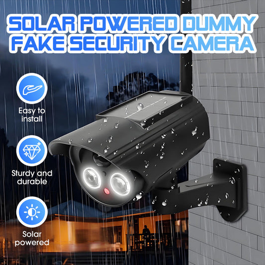 Caméra de sécurité factice à énergie solaire