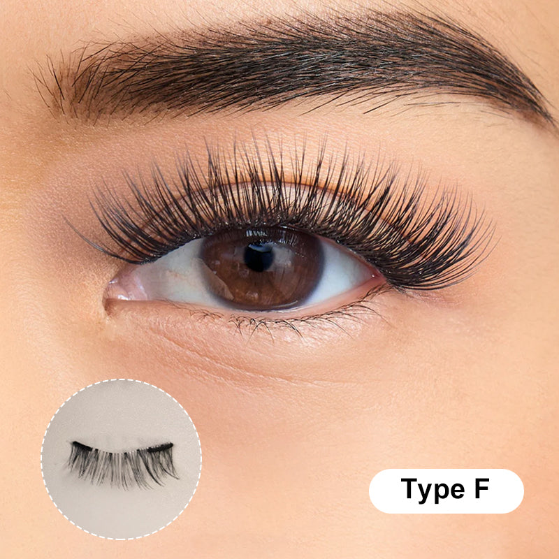 Kit de cils magnétiques réutilisables naturels avec étui