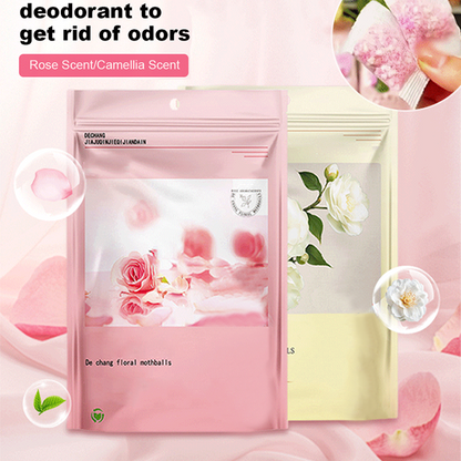 Boules de camphre au parfum floral ---🌿 Une protection naturelle pour vos vêtements – sûre et fraîche !
