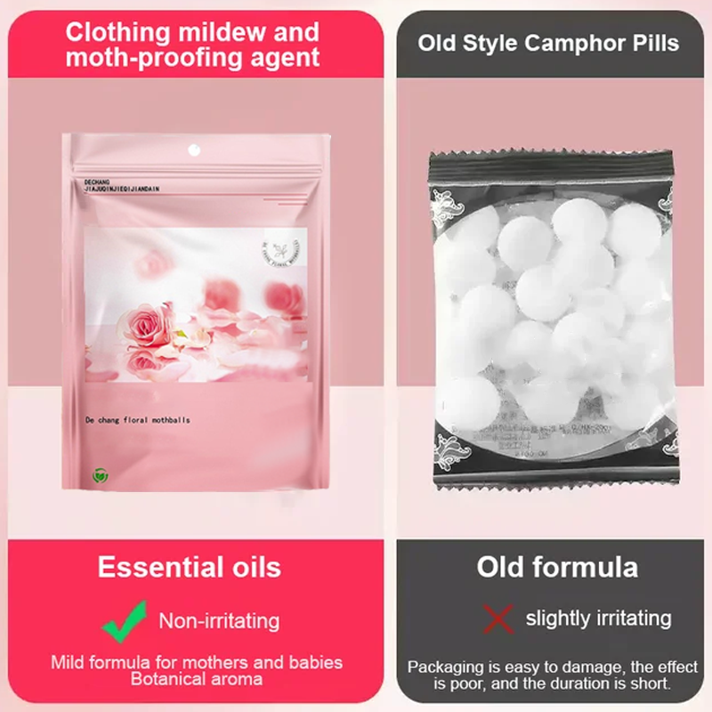 Boules de camphre au parfum floral ---🌿 Une protection naturelle pour vos vêtements – sûre et fraîche !