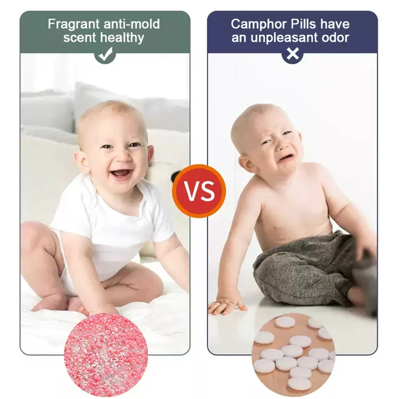 Boules de camphre au parfum floral ---🌿 Une protection naturelle pour vos vêtements – sûre et fraîche !