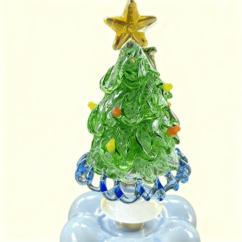 Décorations de Noël rotatives en verre faites à la main