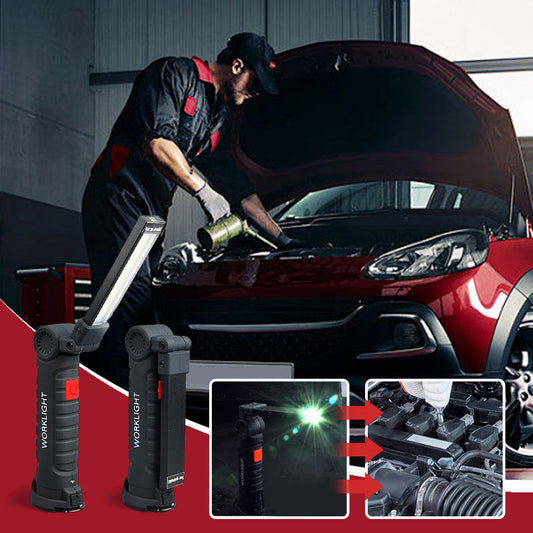 Ensemble de lampes de travail LED pliables avec base magnétique