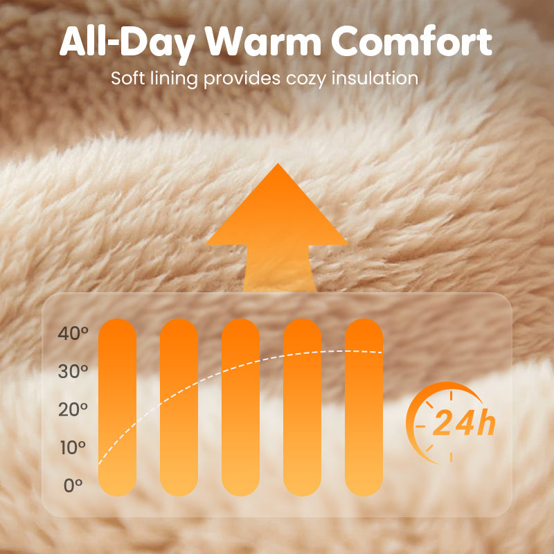 Chaussons chauds imperméables antidérapants à talon intégral pour tout-petits