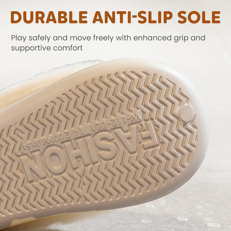 Chaussons chauds imperméables antidérapants à talon intégral pour tout-petits