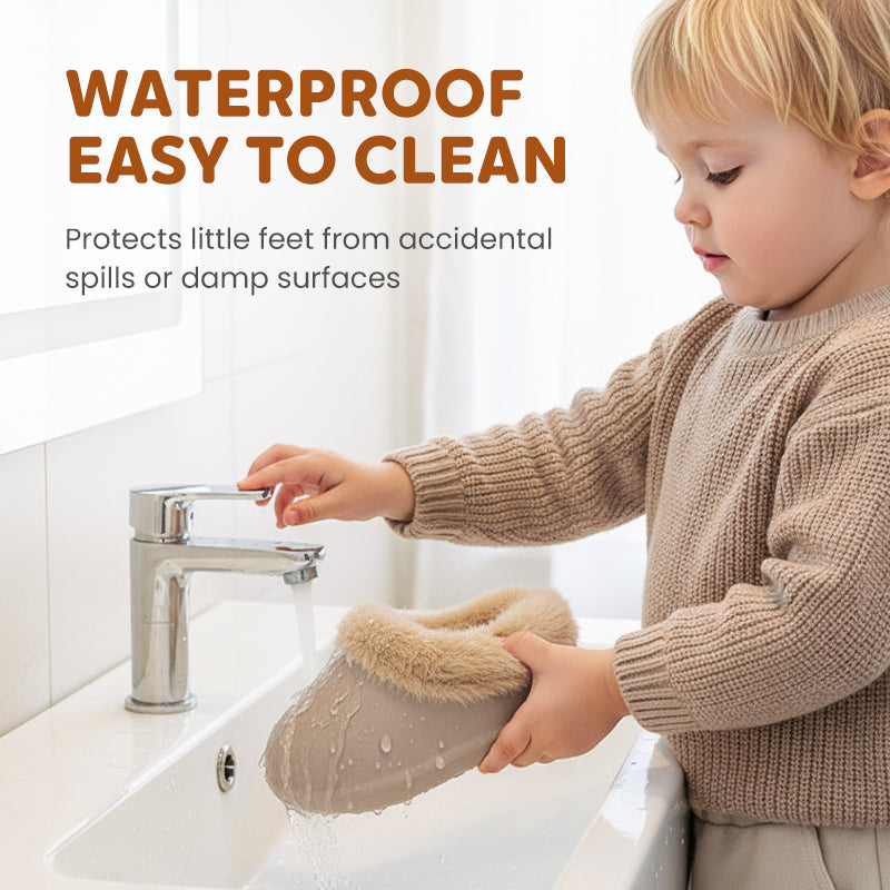 Chaussons chauds imperméables antidérapants à talon intégral pour tout-petits