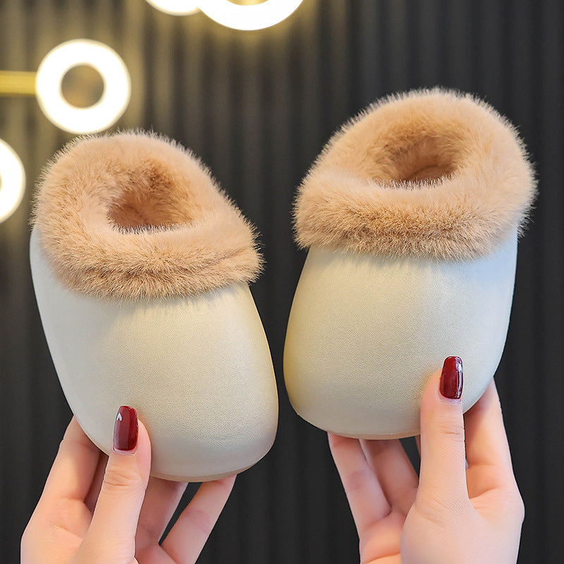 Chaussons chauds imperméables antidérapants à talon intégral pour tout-petits