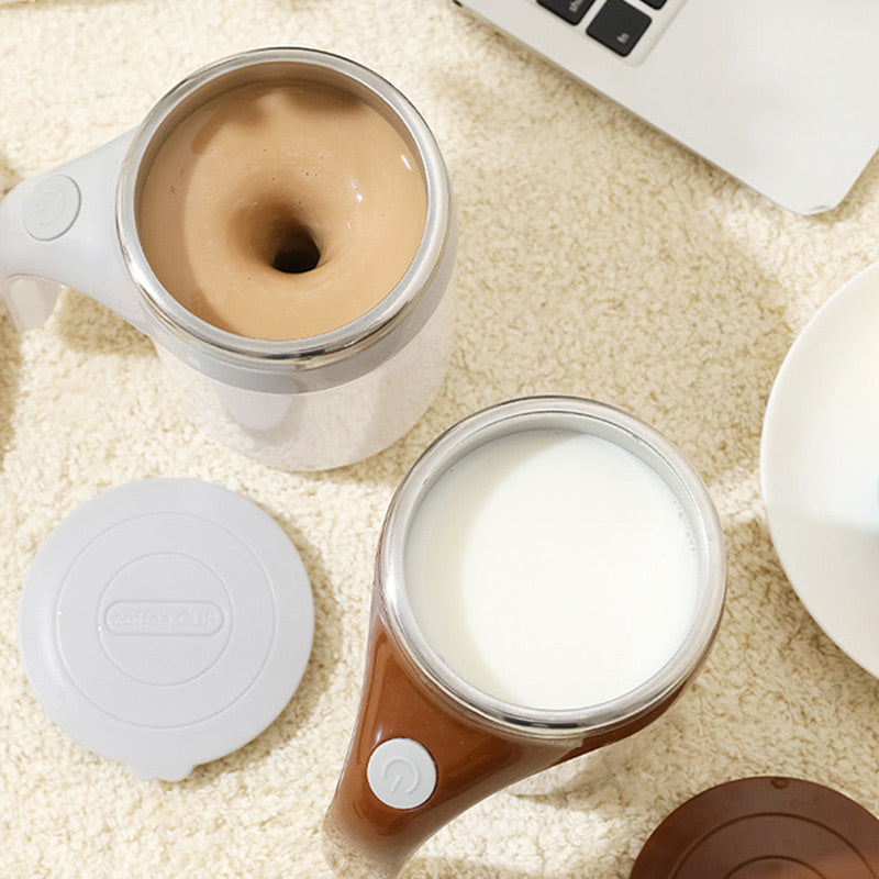 Tasse à café à agitation magnétique automatique avec couvercle