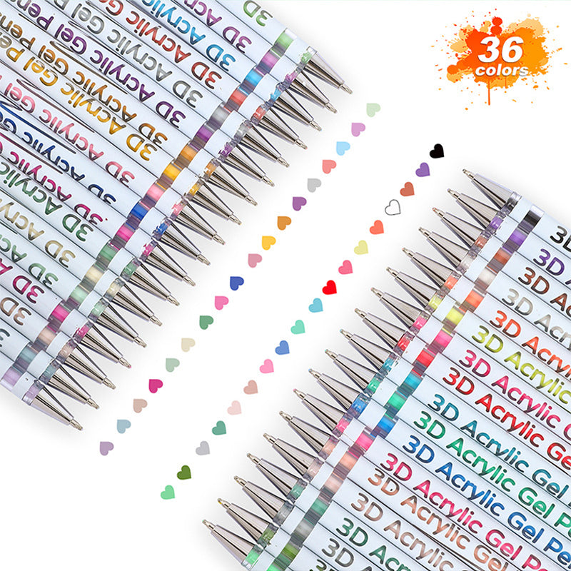 Ensemble de stylos gel multicolores pour dessiner et colorier