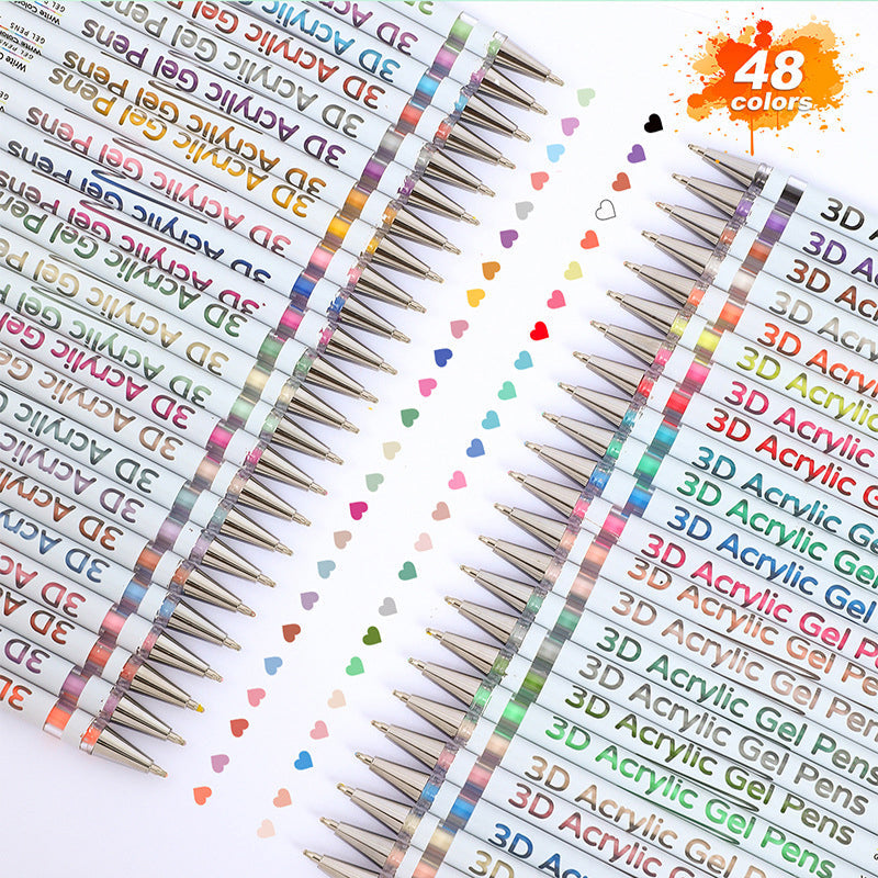 Ensemble de stylos gel multicolores pour dessiner et colorier