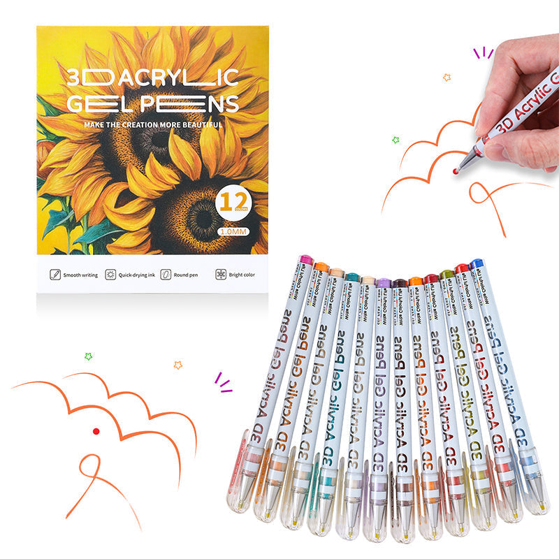 Ensemble de stylos gel multicolores pour dessiner et colorier