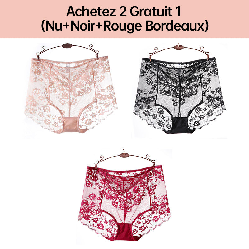 Culotte Respirante Sexy en Dentelle de Grande Taille