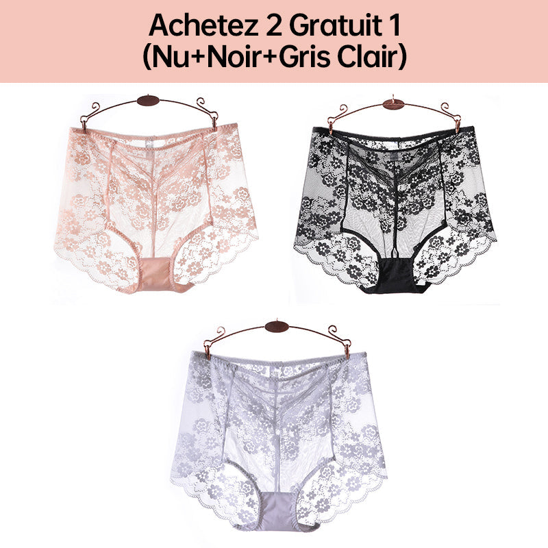 Culotte Respirante Sexy en Dentelle de Grande Taille