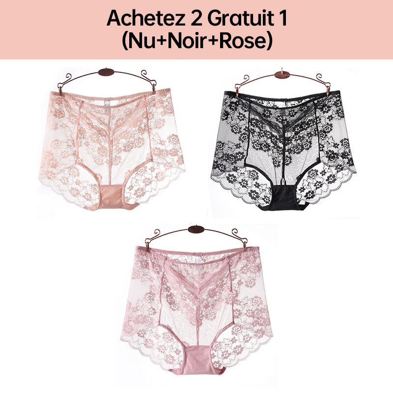 Culotte Respirante Sexy en Dentelle de Grande Taille