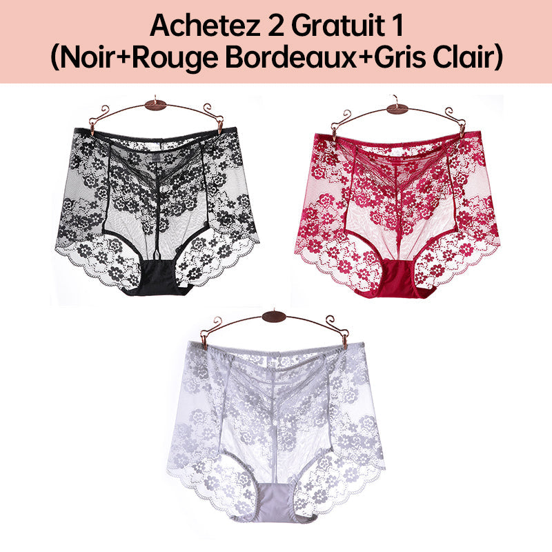 Culotte Respirante Sexy en Dentelle de Grande Taille