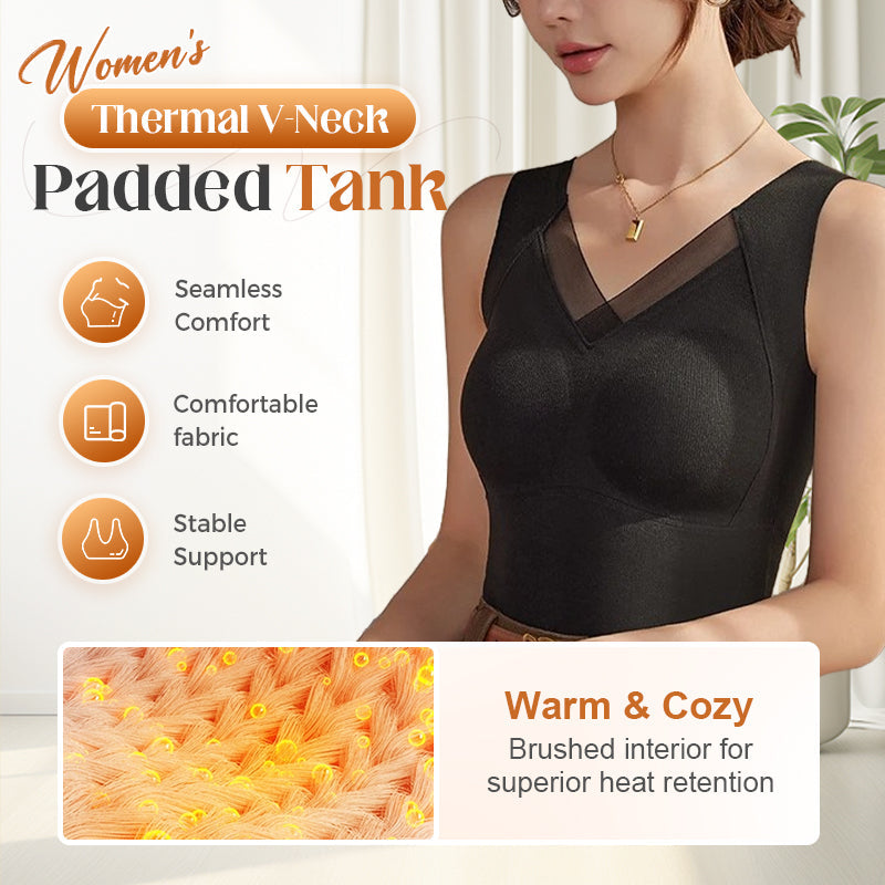 Débardeur épais à col en V et rembourré pour femmes