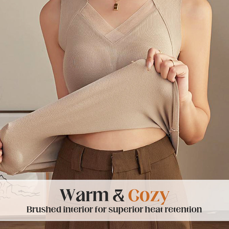 Débardeur épais à col en V et rembourré pour femmes