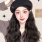 Béret vintage avec extension de cheveux naturels