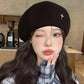 Béret vintage avec extension de cheveux naturels