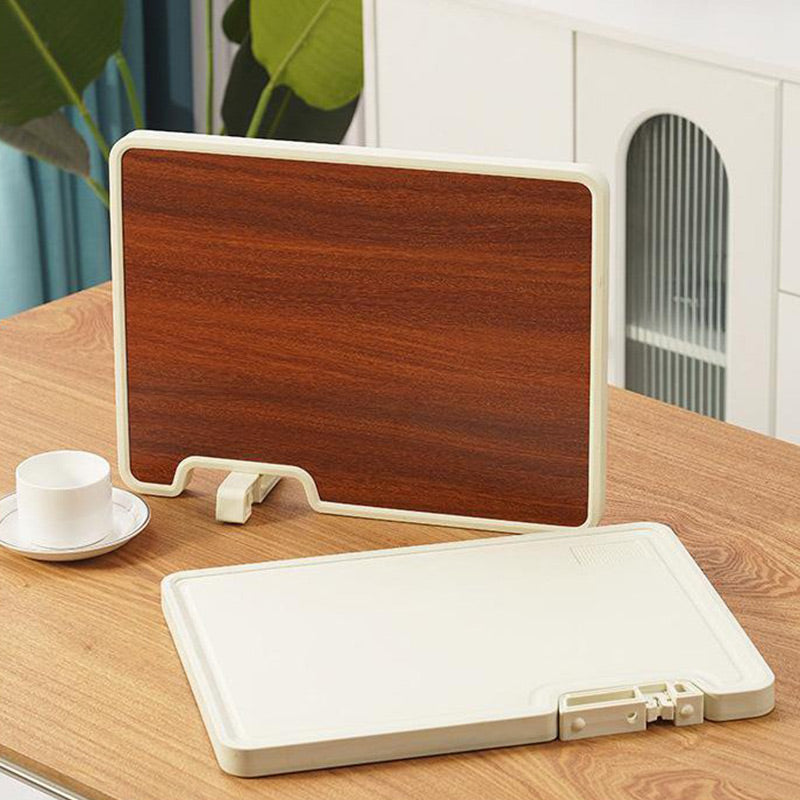 Planche à découper antibactérienne double face avec support