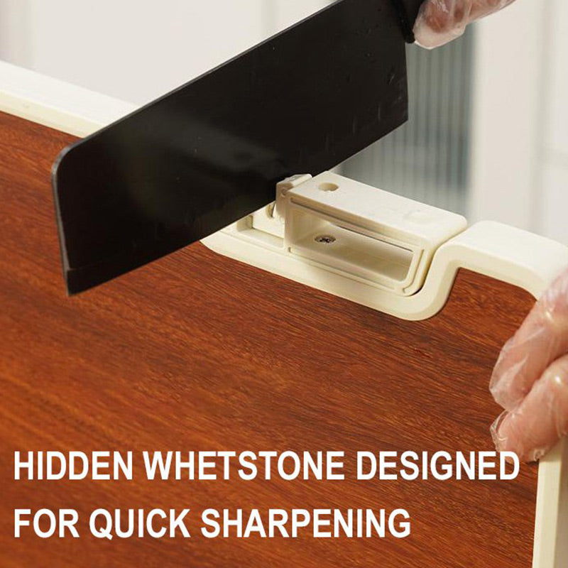 Planche à découper antibactérienne double face avec support