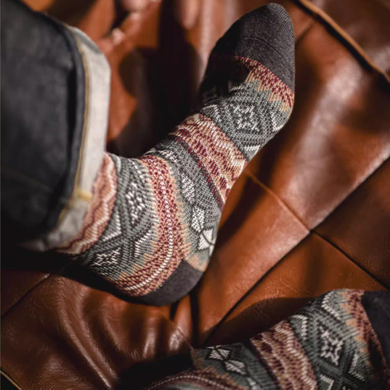 Chaussettes courtes vintage en tricot doux et résistant