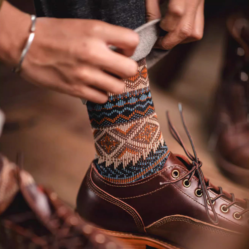 Chaussettes courtes vintage en tricot doux et résistant