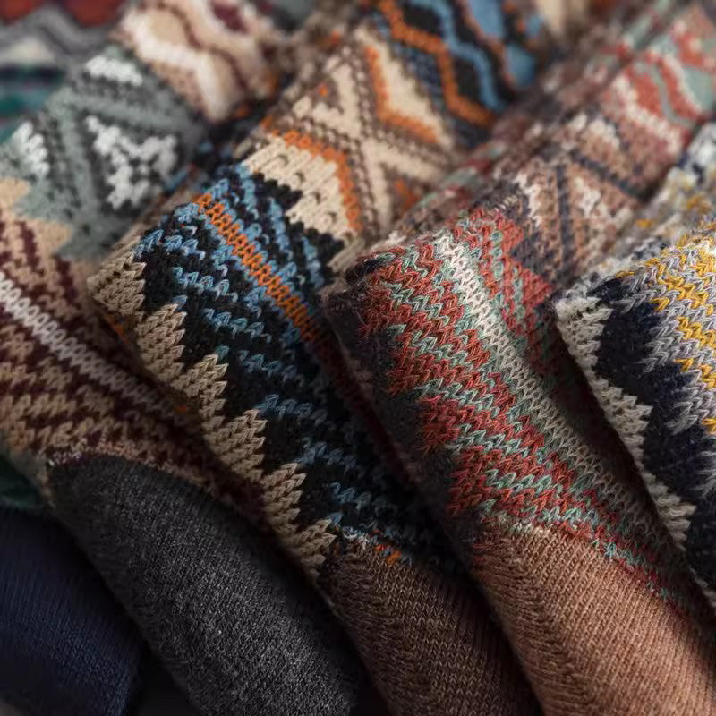 Chaussettes courtes vintage en tricot doux et résistant