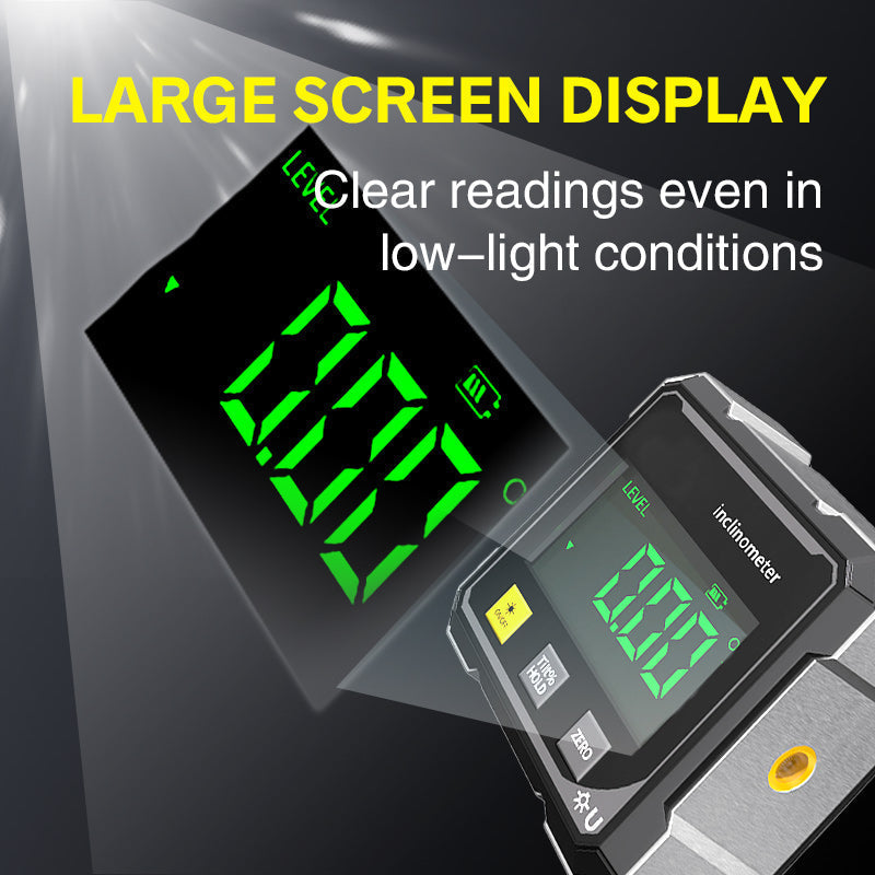 🔥50 % de réduction ! Inclinomètre numérique magnétique à 4 côtés avec laser – Précision ±0,2°, double mode & fixation 360° pour pros 📐⚡