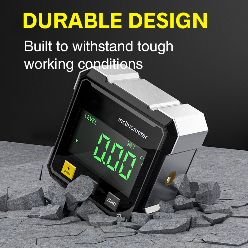 🔥50 % de réduction ! Inclinomètre numérique magnétique à 4 côtés avec laser – Précision ±0,2°, double mode & fixation 360° pour pros 📐⚡