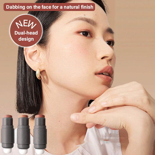 Blush mat en stick double embout avec éponge