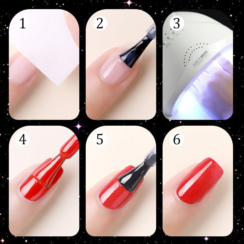 Vernis à ongles gel pailleté avec strass broyés