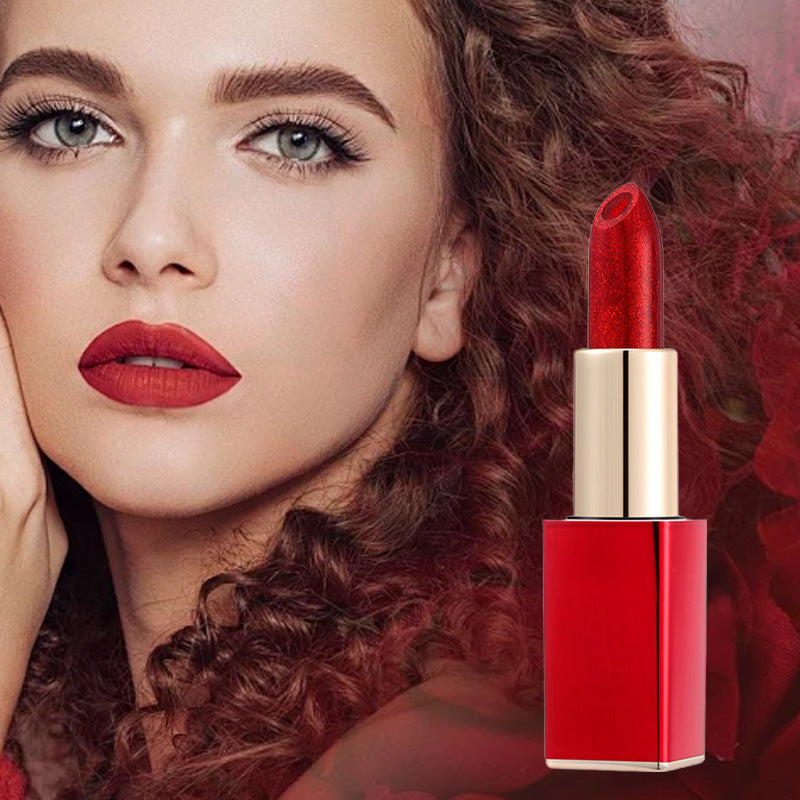 Rouge à Lèvres Pailleté Hydratant à Couleur Changeante