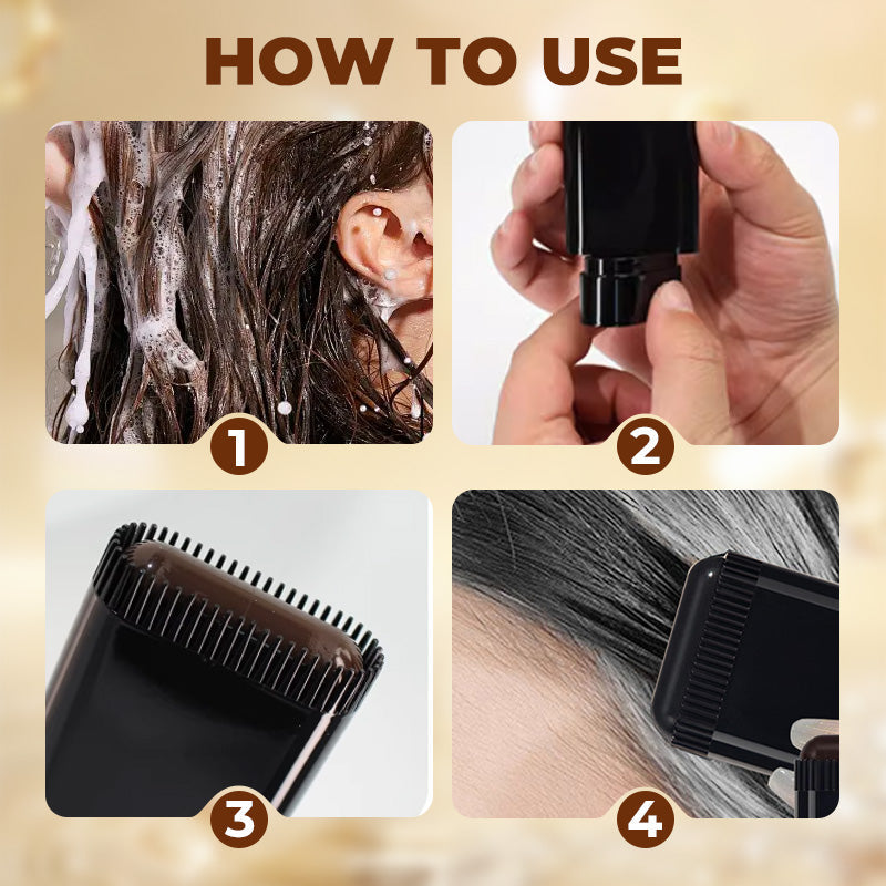 Stick & Peigne Coloration Naturelle Instantanée 2-en-1