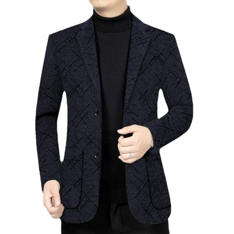 🎊Super rabais de Noël🎊 Blazer décontracté à boutonnage simple de coupe classique pour hommes