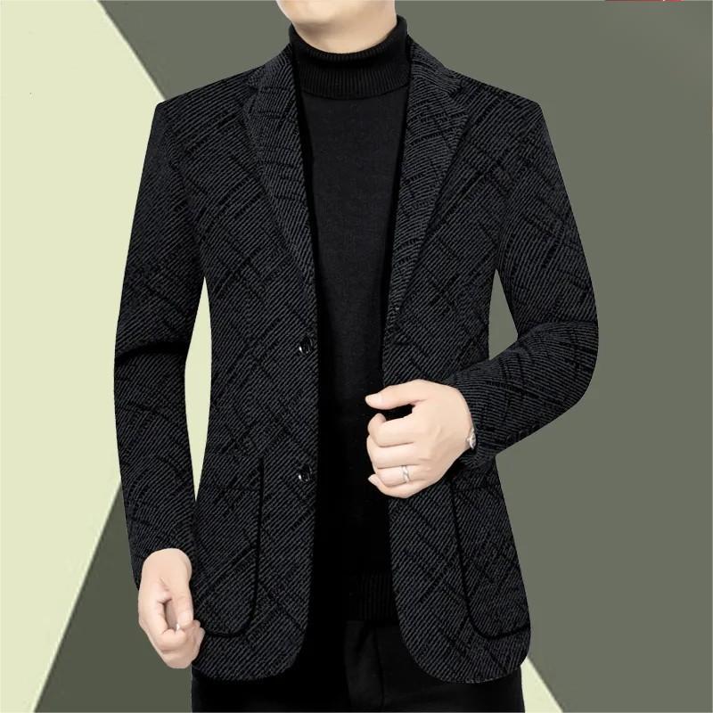 🎊Super rabais de Noël🎊 Blazer décontracté à boutonnage simple de coupe classique pour hommes