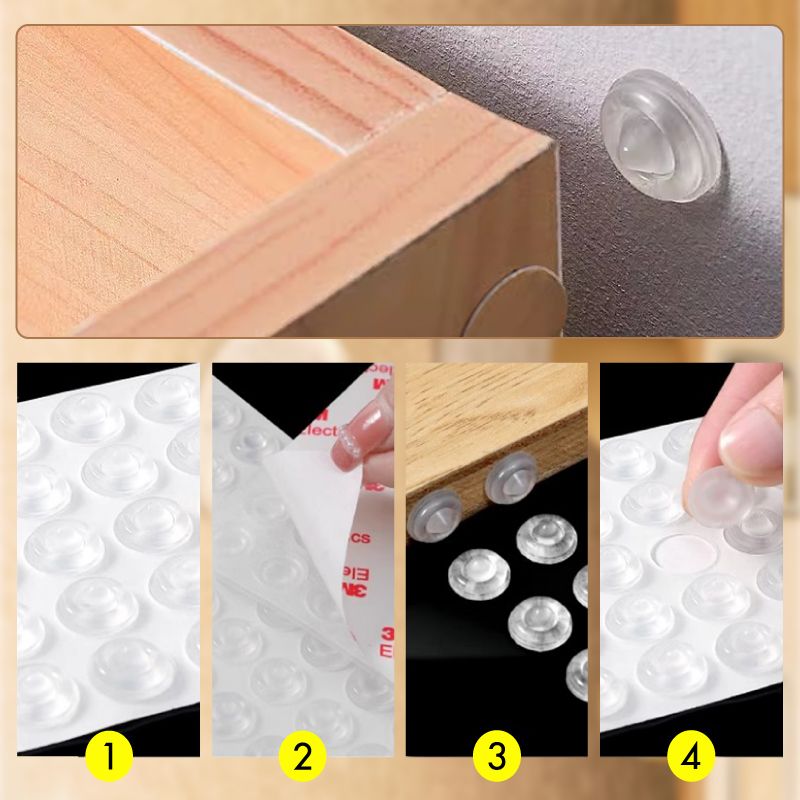 50 tapis pare-chocs autocollants pour armoires