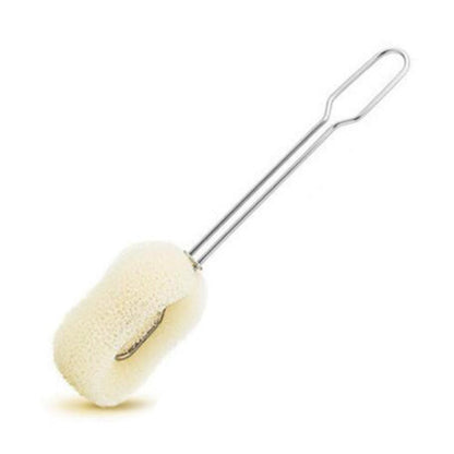 Brosse de nettoyage de bouteilles à long manche avec tête en éponge