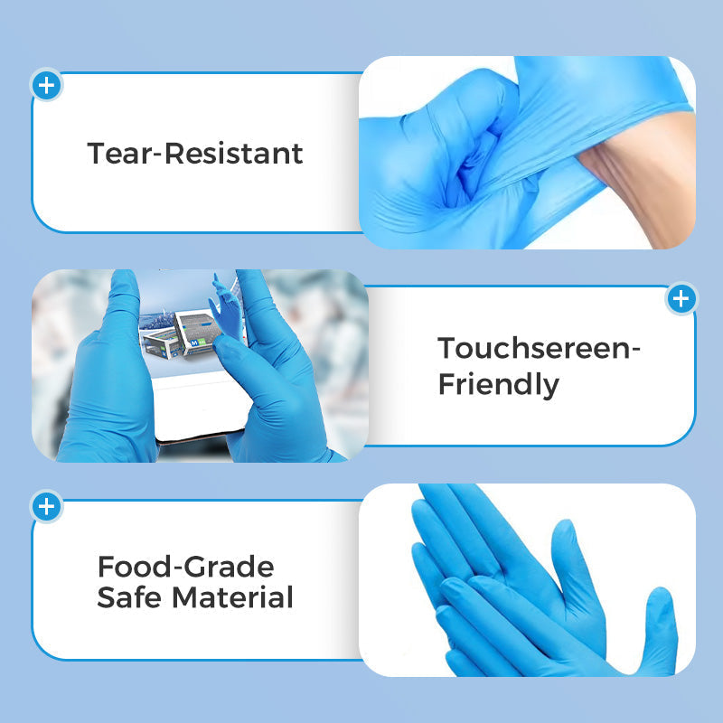 100 gants en nitrile jetables de qualité alimentaire