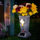 🔥🎁New arrival 50% OFF💥Solar LED Grave Vase with Ground Spike for Cemetery Headstones – Memorial Flower Holder