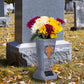 🔥🎁New arrival 50% OFF💥Solar LED Grave Vase with Ground Spike for Cemetery Headstones – Memorial Flower Holder