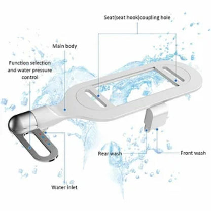 Accessoire de bidet pour toilette sans électricité à double buse