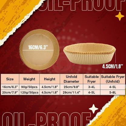 Assiettes en papier pour friteuse à air
