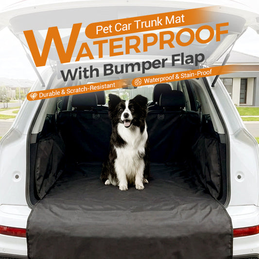 📢📢50% de réduction ! ⏰Tapis de coffre de voiture imperméable pour animaux de compagnie avec rabat de pare-chocs
