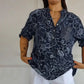 Blouse femme col V imprimé fleuri