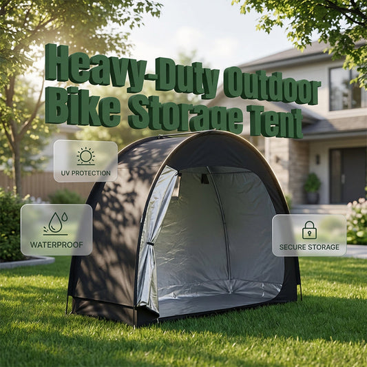 🥳2026 HOT SALE🥳💞50K+ SOLD!⛺☔ 50% OFF! Outdoor Bike Storage Tent – Waterproof & UV‑protected Oxford fabric. Holds 2 adult bikes or a lawnmower – keep your gear safe all year! 🚲✨