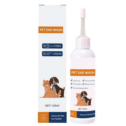 🔥Pet Ear Cleaning Ear Drops For Cats And Dogs - To Remove Earwax And Ear Mites - Ear Canal Cleaning Solution